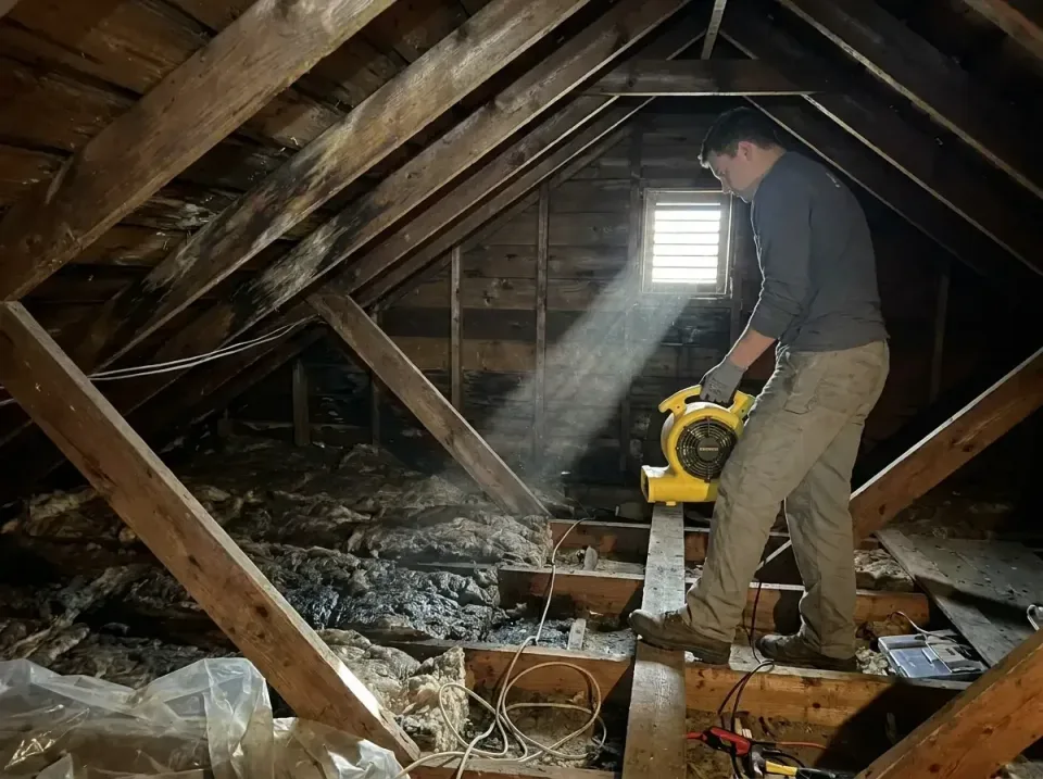 attic-water-damage-drying-proc-007 — frequently asked questions, Emergency Water Extraction & 24/7 Flood Response in Rushvil…